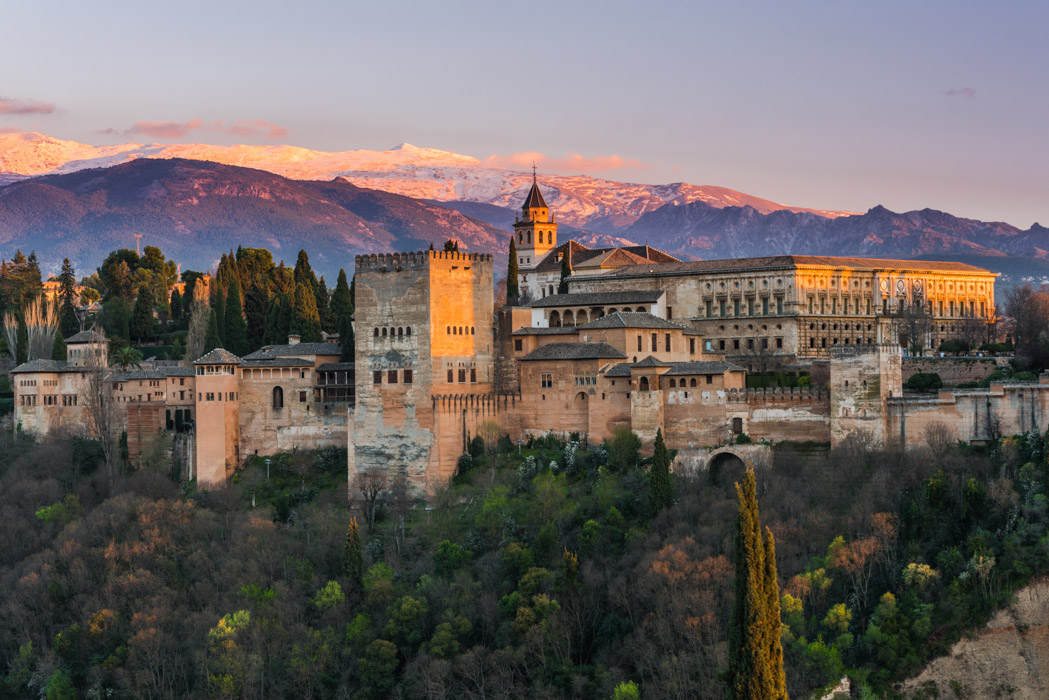 Famous landmark in Europe, Alhambra Spain