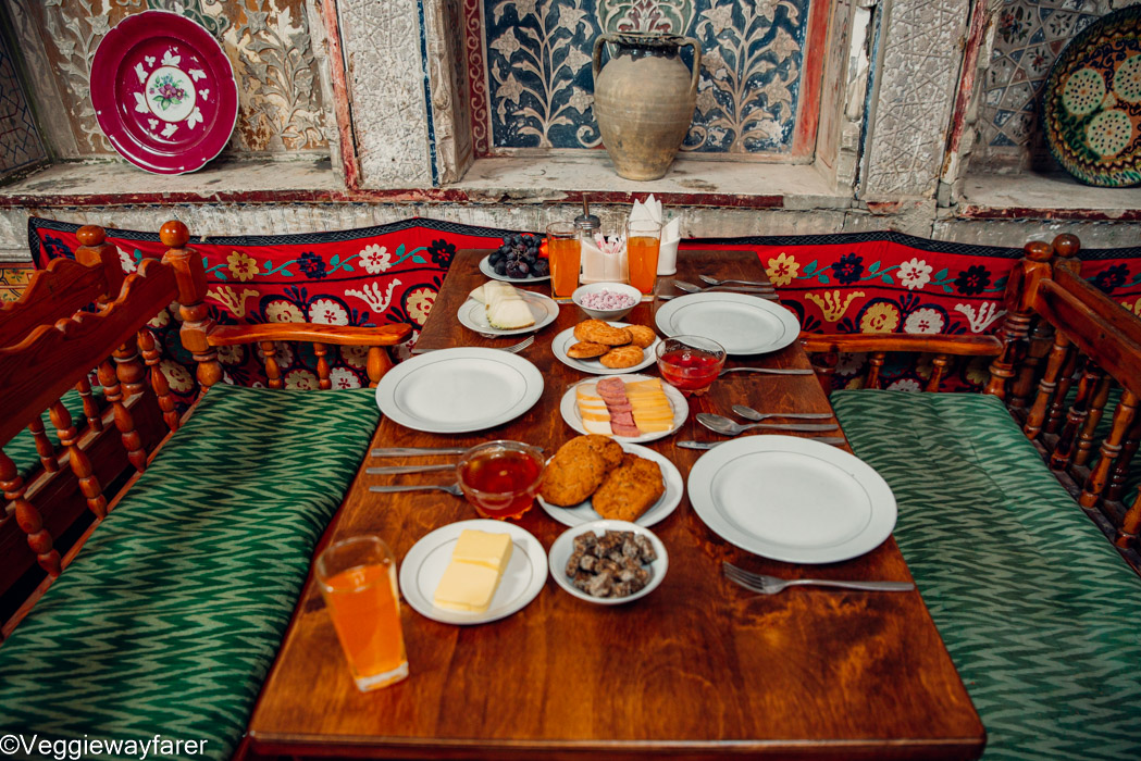 Breakfast in Bukhara Uzbekistan