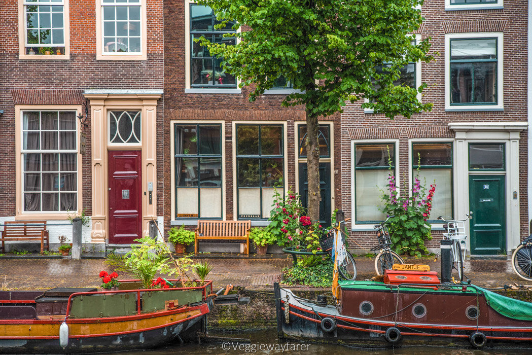 visiting the canals over the weekend in leiden, Netherlands