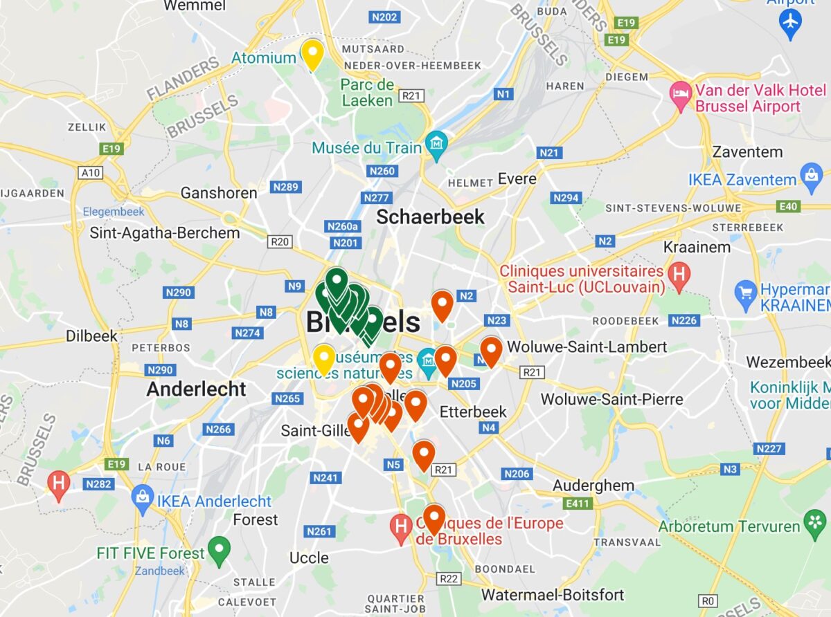 Weekend in Brussels Map