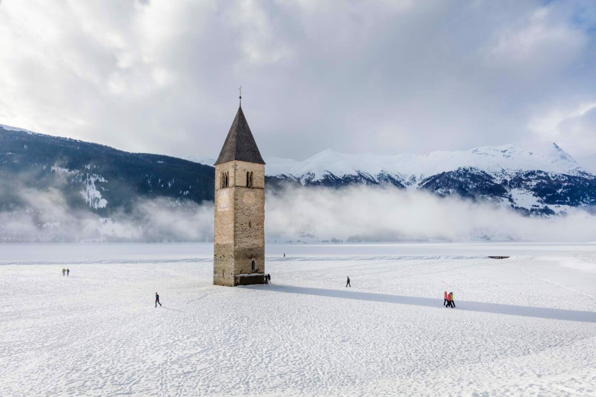 Visit South Tyrol's lakes Lake Reschen or Lago di Resia