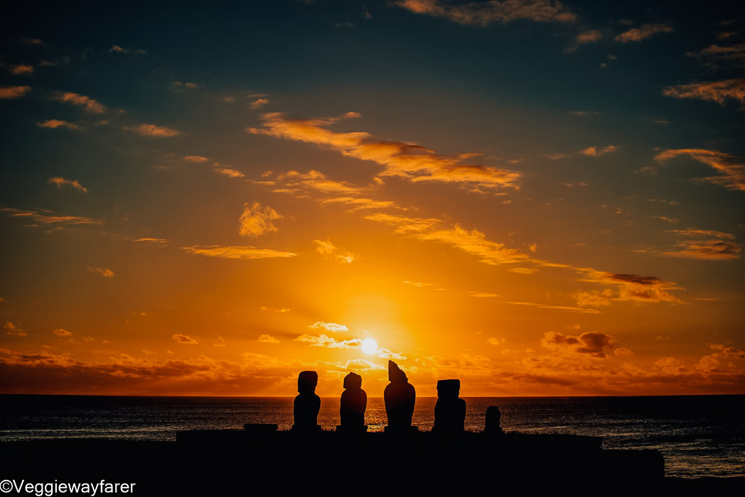 Tahai Easter Island Sunset - Easter Island Travel Guide