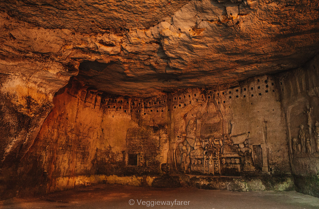 Troglodyte caves inside the Benedictine Monastery of Brantôme 