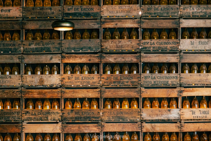 De Kroon Brewery near Leuven. Crates of beer