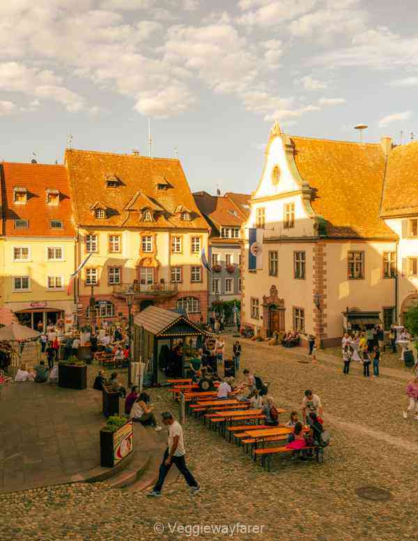 Main Square filled with people in Endingen