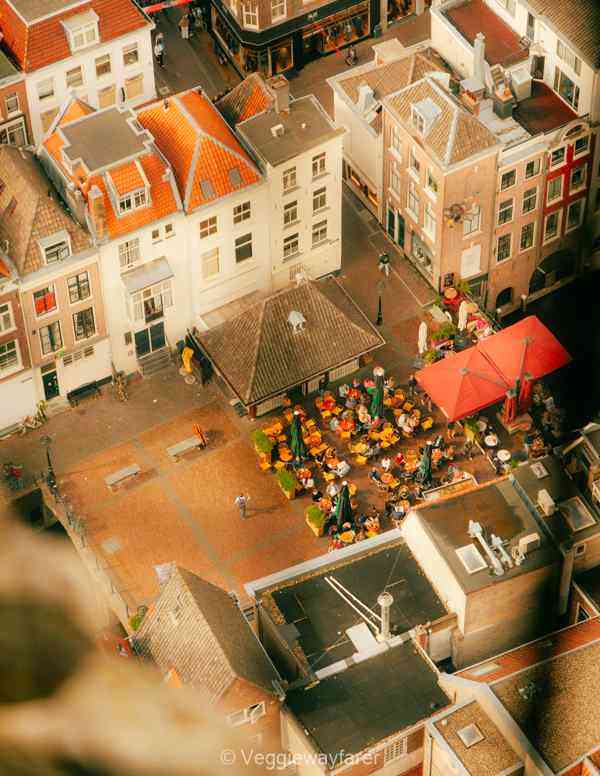 aerialview of the fishmarket in Utrecht